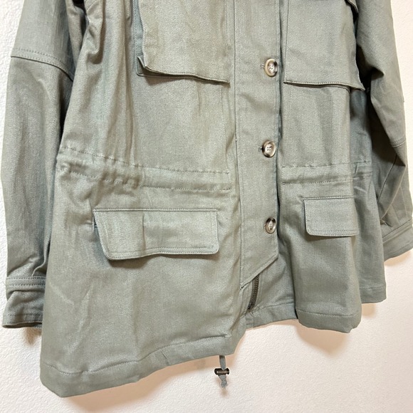 Crescent Size S Jacket Green Utility Field Chore Cotton Blend Balloon Barrel - Picture 10 of 11